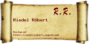 Riedel Róbert névjegykártya