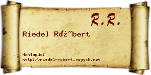Riedel Róbert névjegykártya
