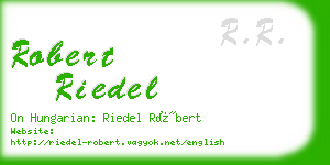 robert riedel business card